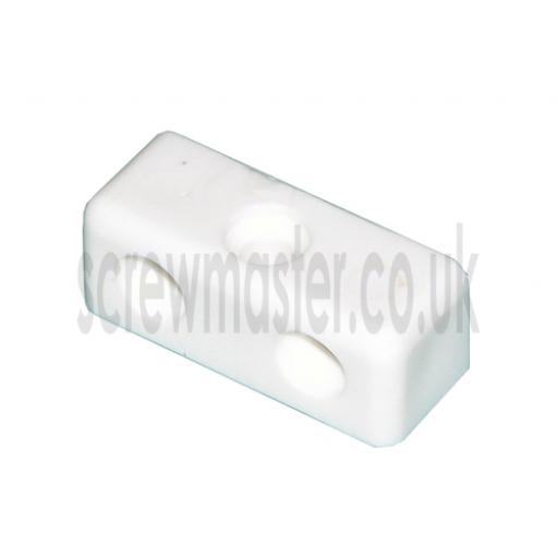 10 White Modesty Blocks for joining sheet materials and fitting modesty panels KD