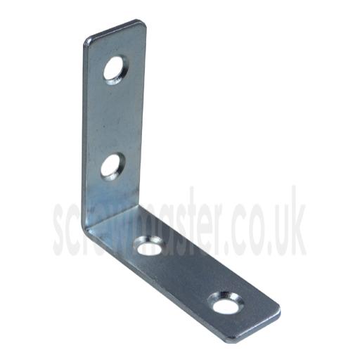 Angle Bracket 50mm x 50mm x 16mm wide x 1.6mm thick BZP mild steel Corner Brace