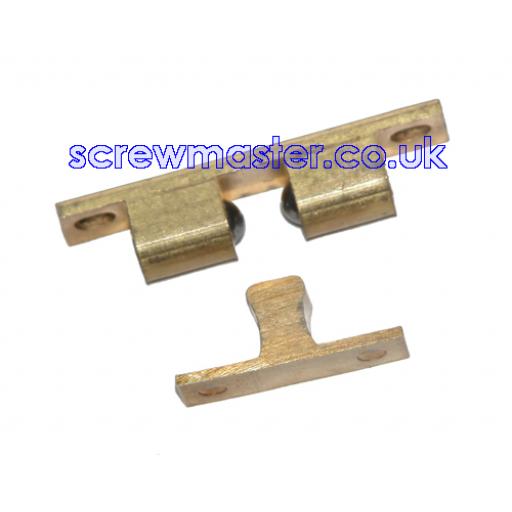 Brass Double Ball Catch 50mm cupboard door latch