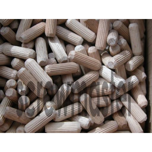 100 Fluted Dowels 8mm x 25mm beech hardwood jointing crafts