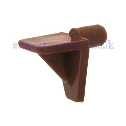 4 Brown Plastic Shelf Supports 5mm peg for adjustable shelves