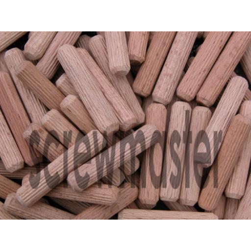 100 Fluted Dowels 8mm x 40mm beech hardwood jointing crafts