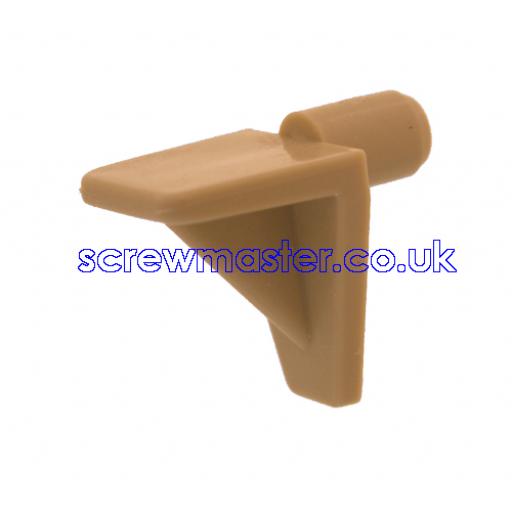 4 Beige Plastic Shelf Supports 5mm peg for adjustable shelves