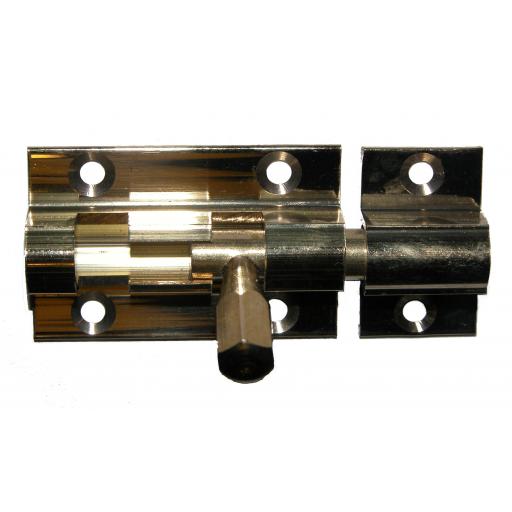 Brass Barrel Bolt straight 38mm long x 25mm wide sliding lock security