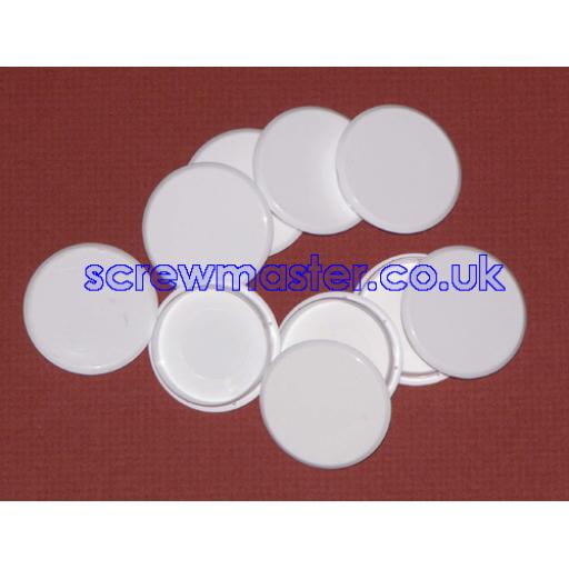 White Cover Cap for 35mm hinge hole trim blanking plate