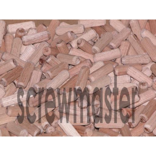 100 Fluted Dowels 10mm x 30mm beech hardwood jointing crafts