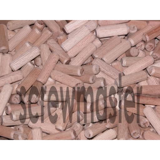 100 Fluted Dowels 12mm x 30mm beech hardwood jointing crafts