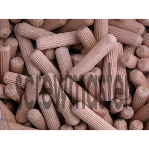 100 Fluted Dowels 8mm x 35mm beech hardwood jointing crafts