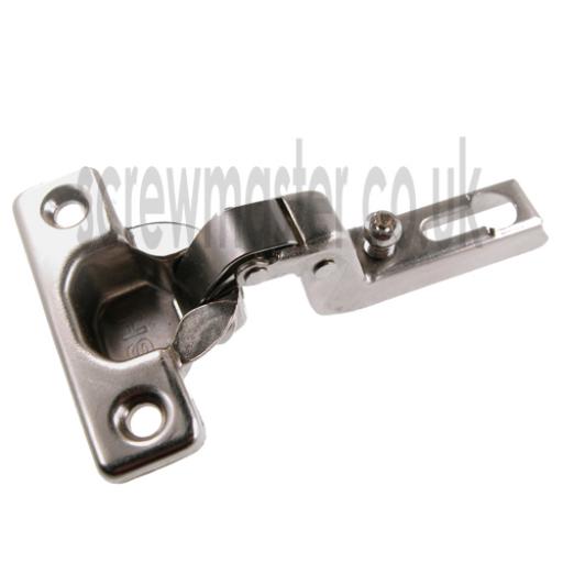 Pair of Concealed Mini Hinges slide on 92 degree opening sprung 26mm boss 15 crank for Inset Doors