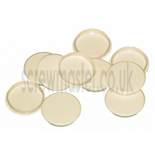 Cream Cover Cap for 35mm hinge hole trim blanking plate