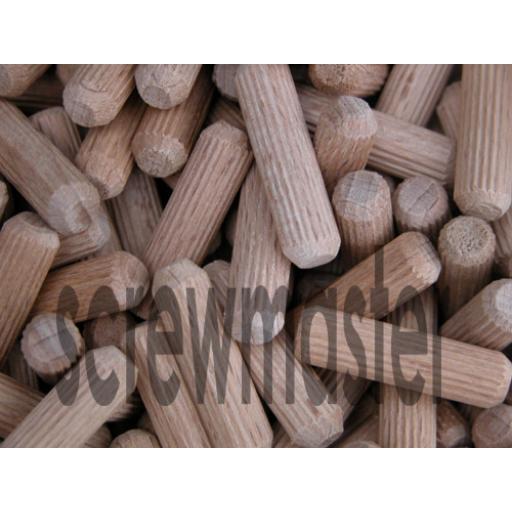 100 Fluted Dowels 8mm x 30mm beech hardwood jointing crafts