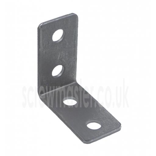 Angle Bracket 32mm x 32mm x 16mm x 1.6mm thick self colour mild steel corner brace