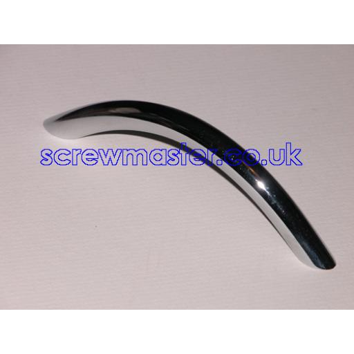 Bow Handle Polished Chrome 96mm hole centres round rod