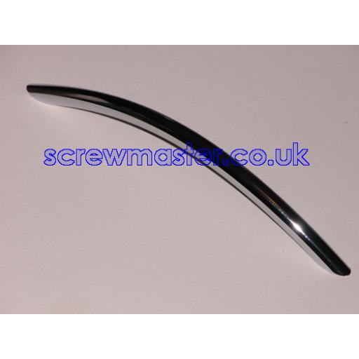 Bow Handle Polished Chrome 160mm hole centres round rod