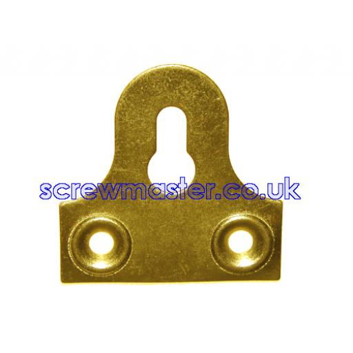 Keyhole Mirror Plate 25mm available in Brass or Chrome Finish