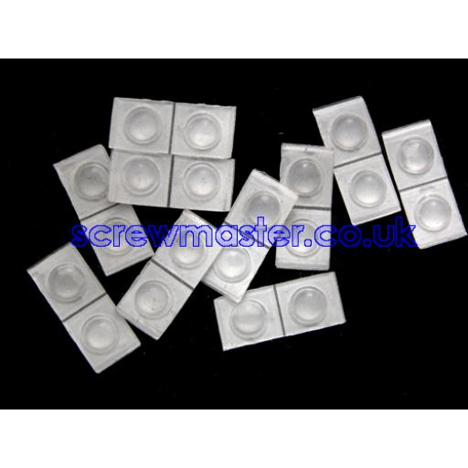 20 door buffers clear plastic 8mm diameter bump stops