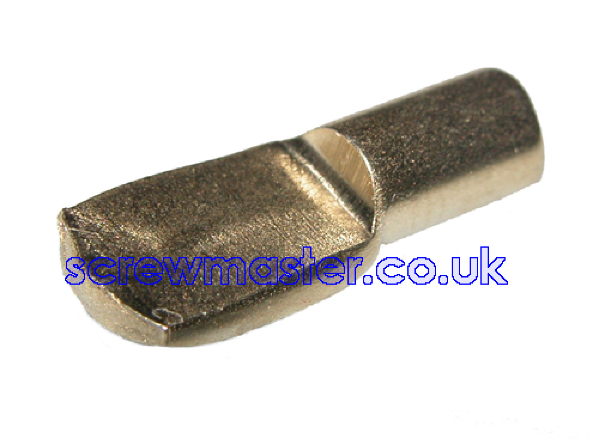 4off 7mm Spoon Shaped Shelf Supports peg Brass finish for adjustable shelves