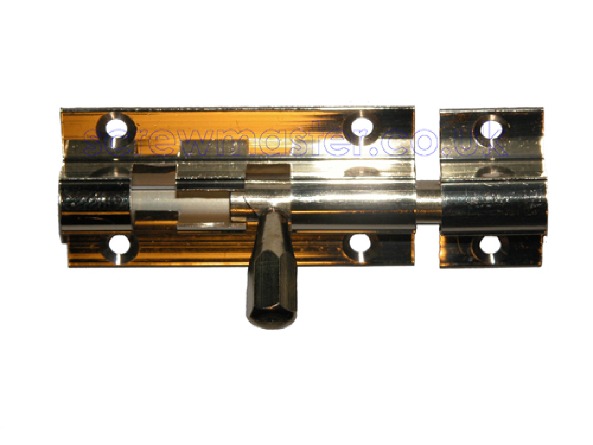 Brass Barrel Bolt straight 50mm long x 25mm wide sliding lock security