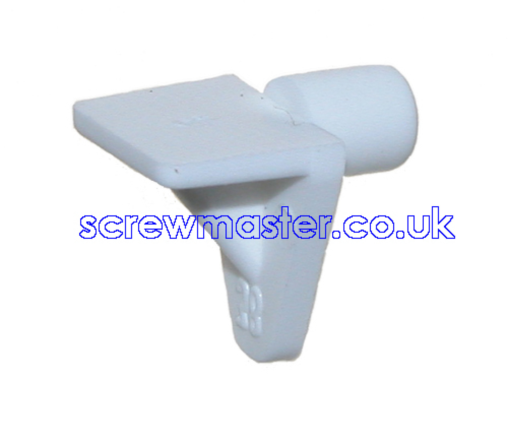 4 off White Plastic Shelf Support 5mm peg for adjustable shelves