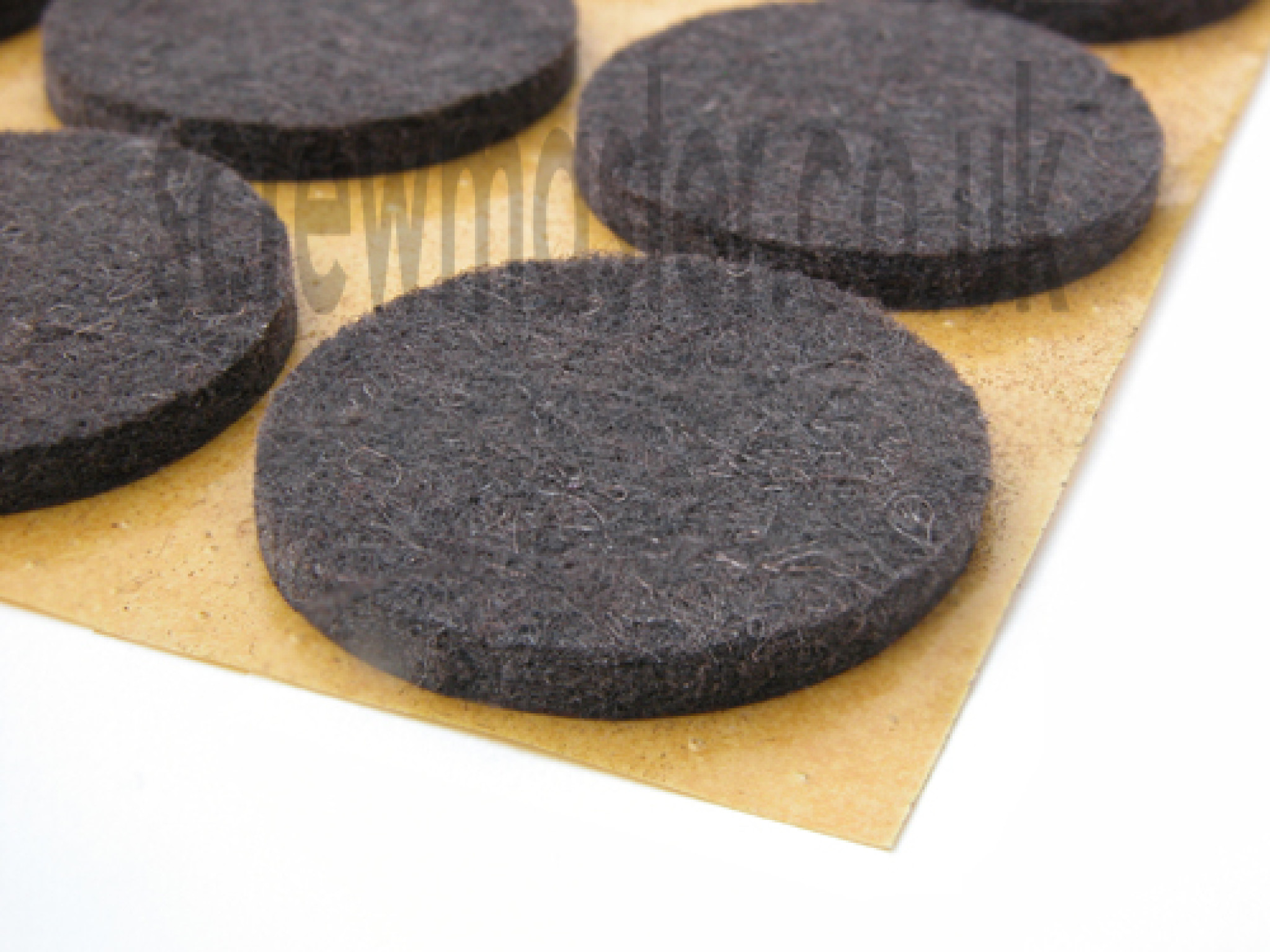 12 White or Brown Felt Pads 28mm diameter protect floor from scratching self adhesive sticky