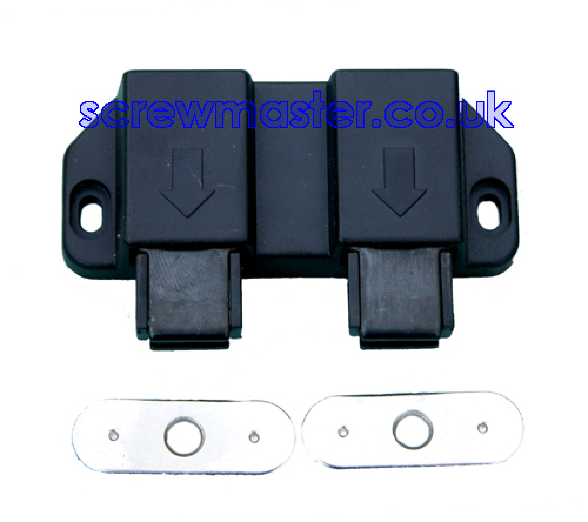Double Magnetic Pressure Catch for two cupboard doors