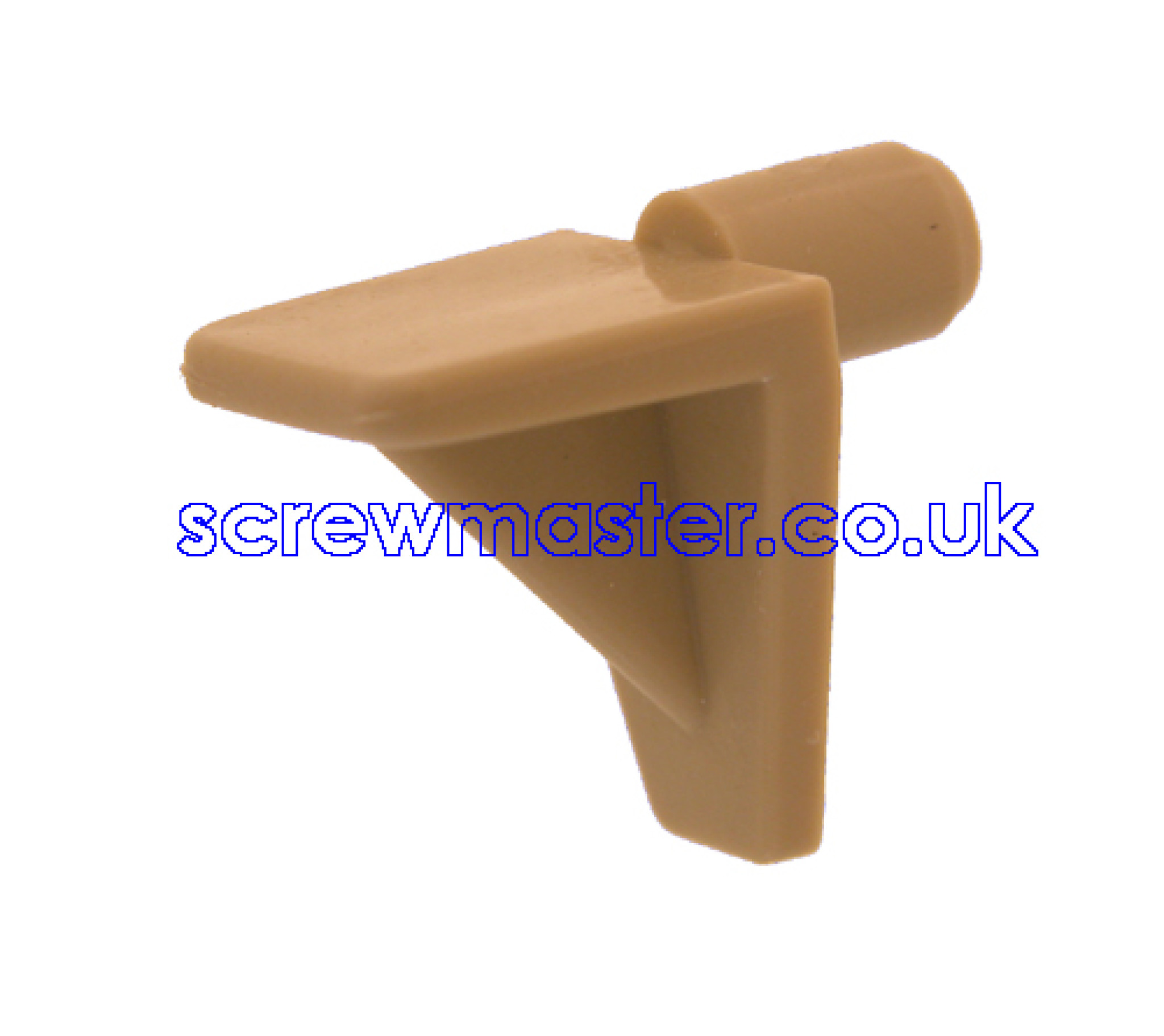 4 Beige Plastic Shelf Supports 5mm peg for adjustable shelves