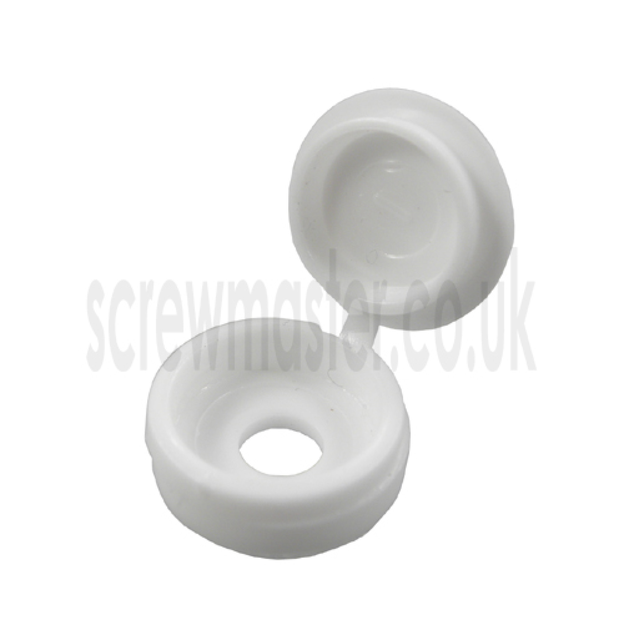 20 Hinged Screw Cover Caps White for M35 & M4 screws 6 and 8 gauge
