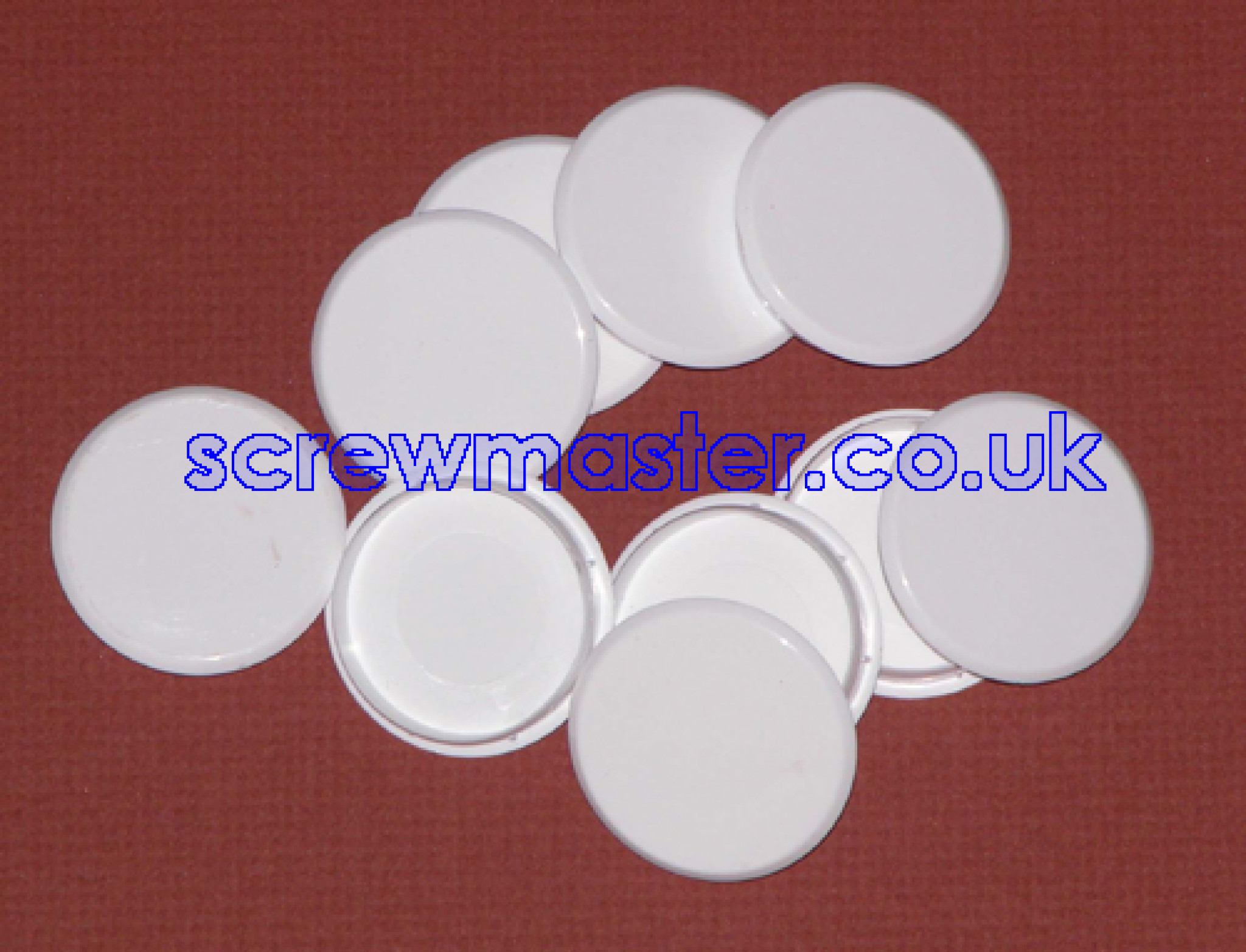 White Cover Cap for 35mm hinge hole trim blanking plate