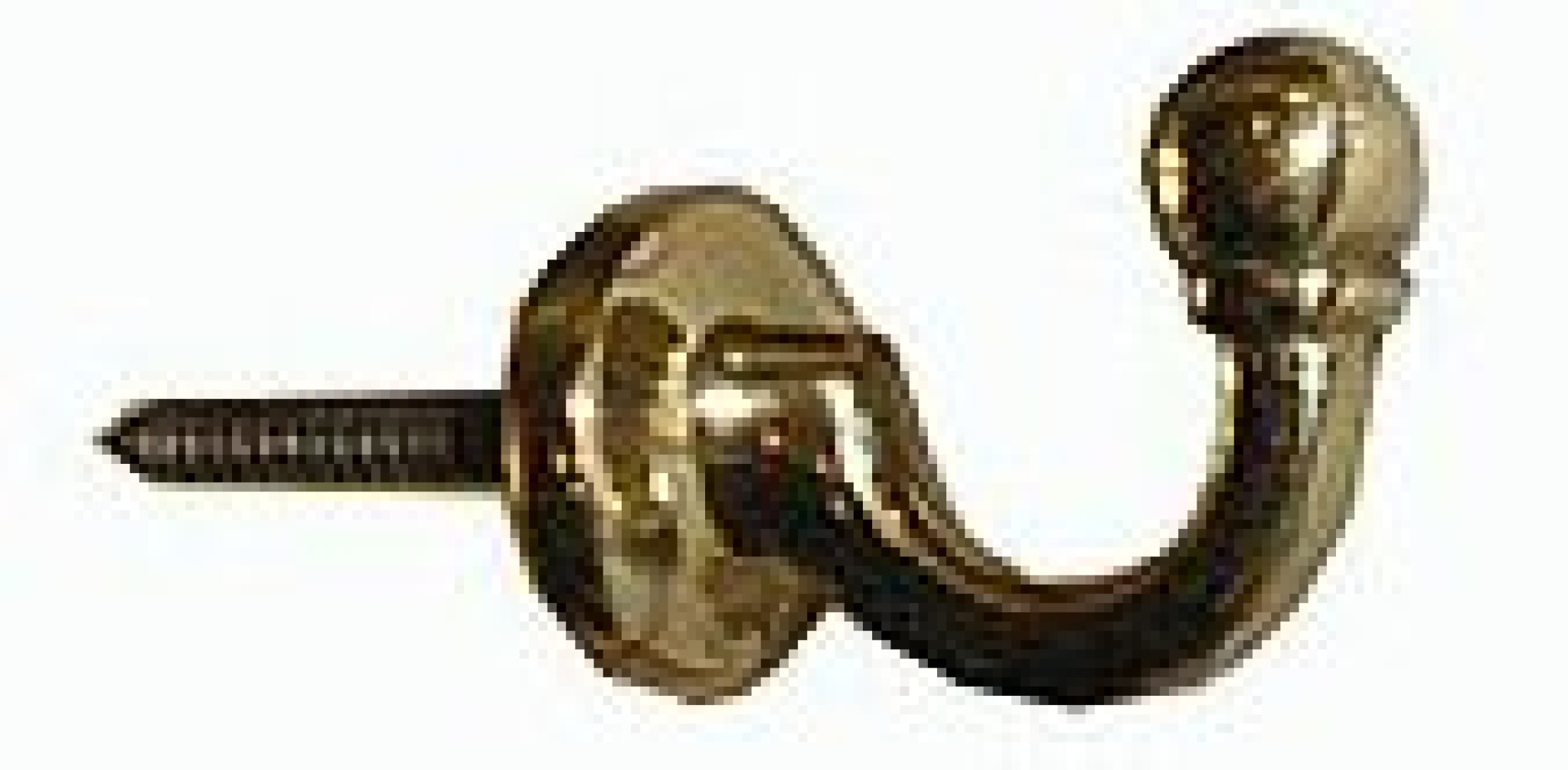 Curtain Tie Back Hook Victorian Ball style solid brass large to hold Drapes Swags