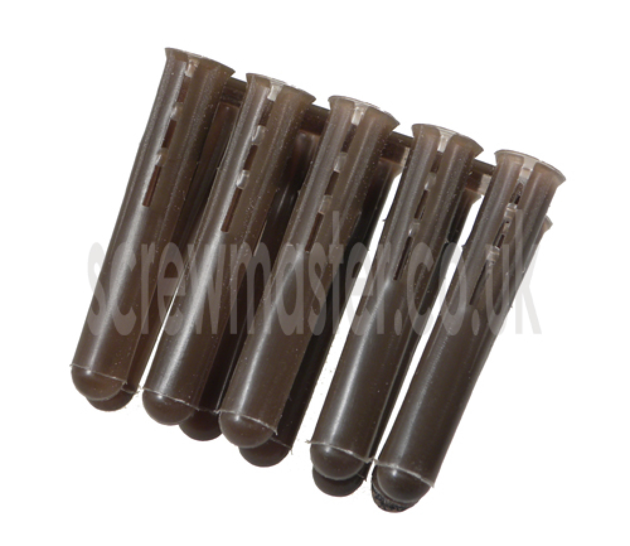 100 Brown Wall Plugs masonry fixings for M4 M45 & M5 screws