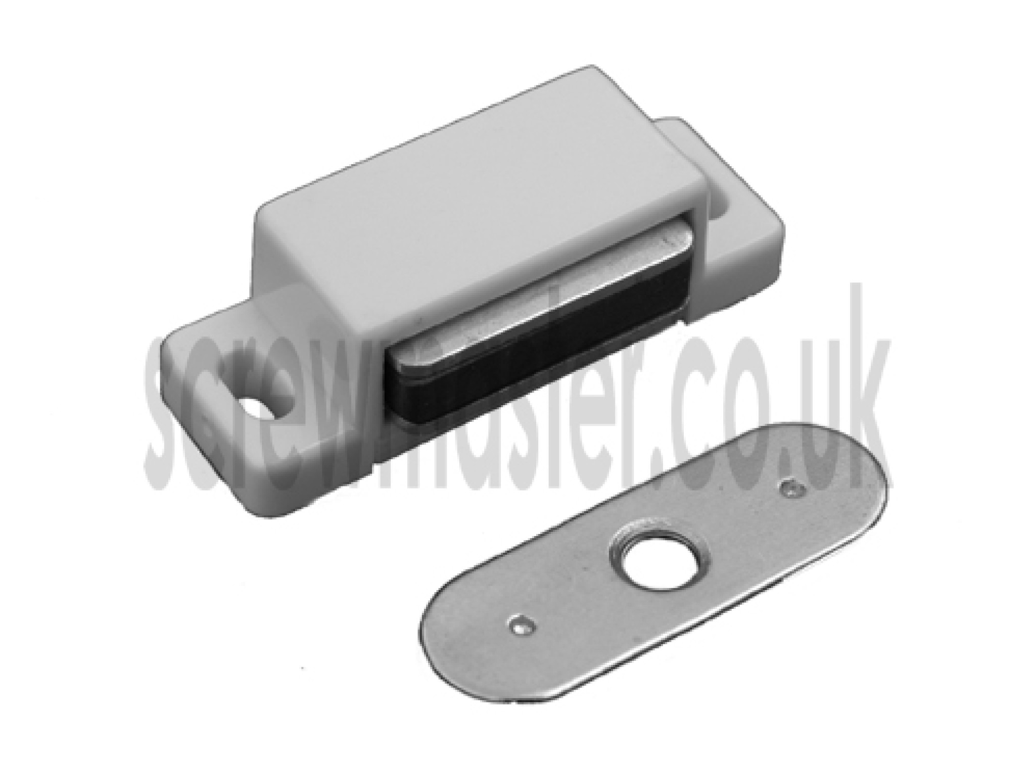 White Magnetic Catch for Bathroom Bedroom Kitchen Cabinet Cupboard Doors