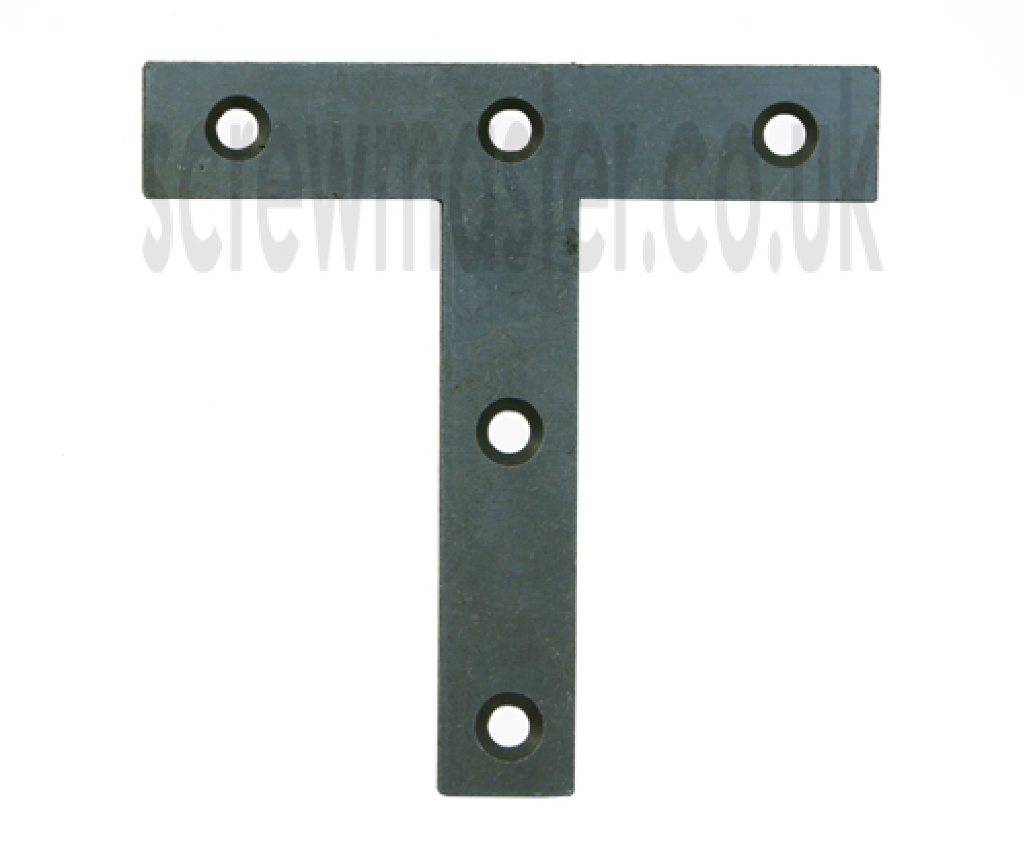 Tee Plate Brace flat T shape Repair Bracket 100mm x 100mm Self Colour
