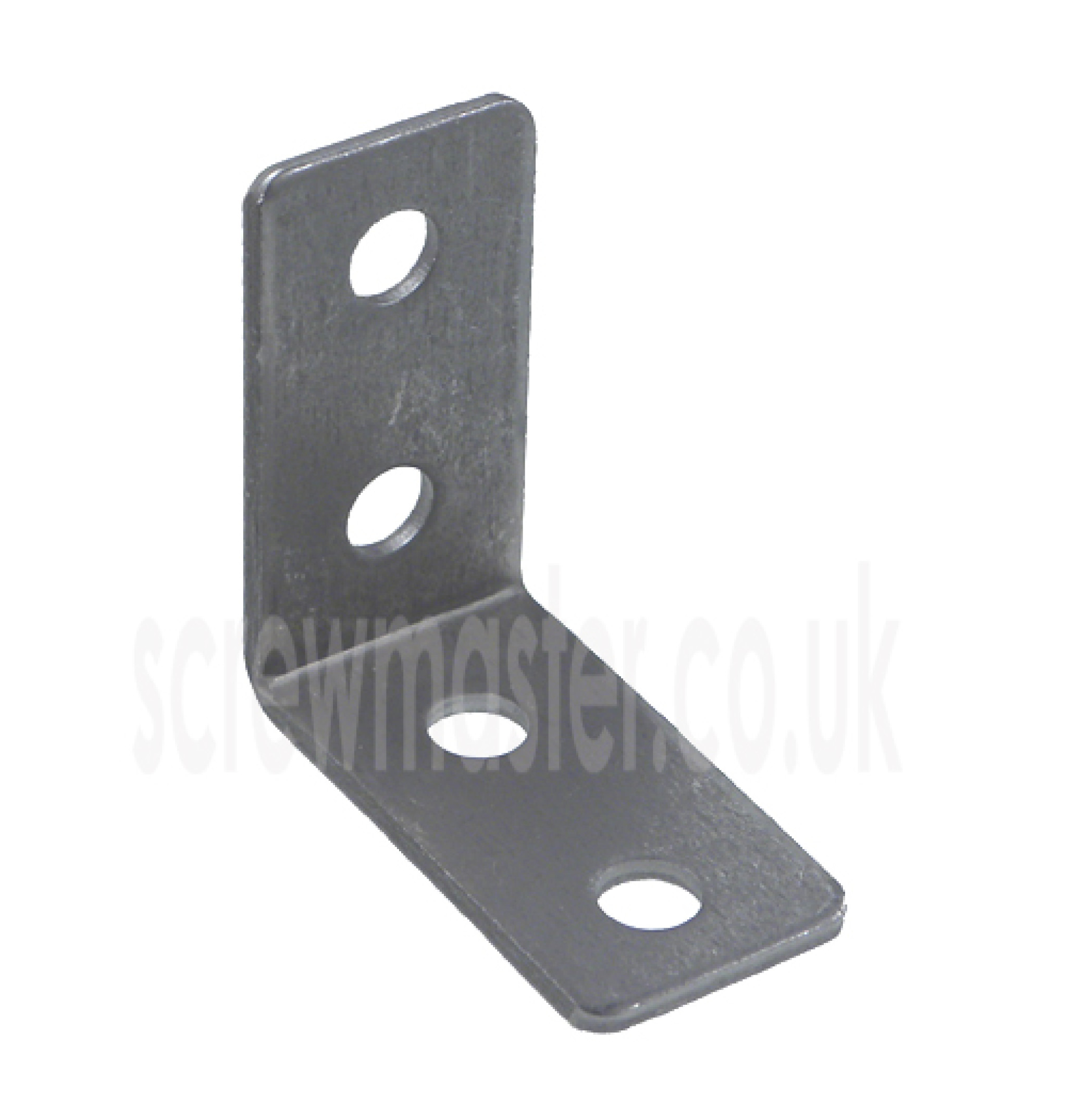 Angle Bracket 32mm x 32mm x 16mm x 16mm thick self colour mild steel corner brace