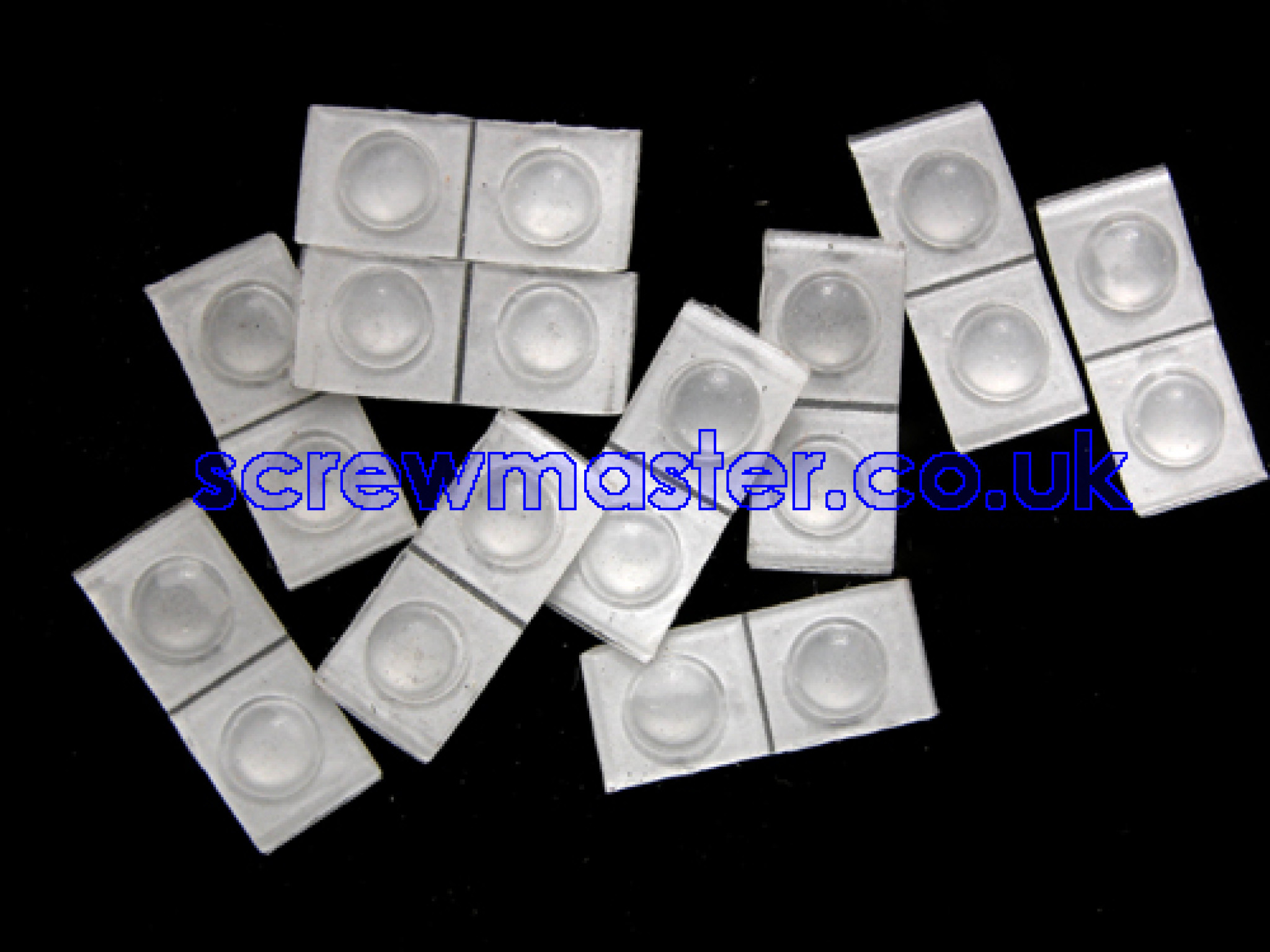 20 door buffers clear plastic 8mm diameter bump stops
